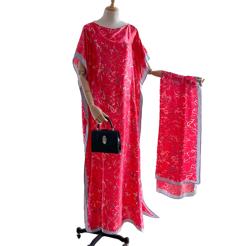 Μακριά φόρεμα πολυεστέρα με εκτύπωση – κομψό και ευέλικτο, ύφανση warp knitting; 100% πολυεστέρας; εκτύπωση υφάσματος; καλοκαίρι.