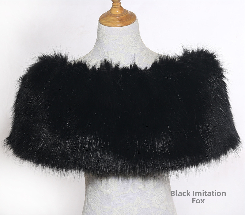 Κάπα-πούλοβερ από ακρυλικό/ψεύτικη γούνα, μονοχρωμικό σχέδιο, ζεστό, για γυναίκες, κατάλληλη για χειμώνα, άνοιξη και φθινόπωρο