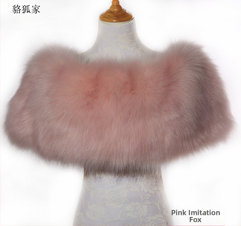 Κάπα-πούλοβερ από ακρυλικό/ψεύτικη γούνα, μονοχρωμικό σχέδιο, ζεστό, για γυναίκες, κατάλληλη για χειμώνα, άνοιξη και φθινόπωρο