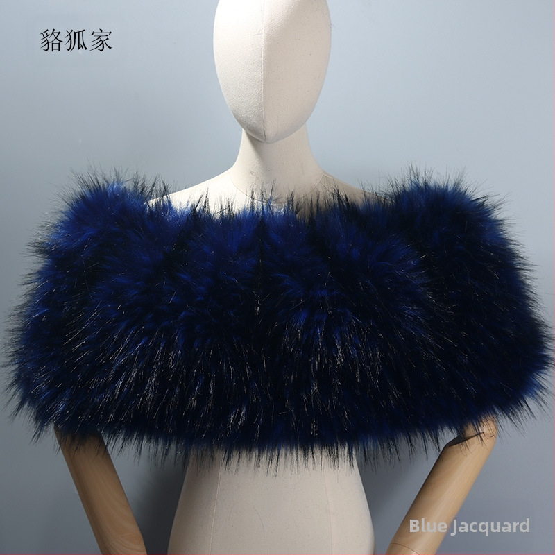 Κάπα-πούλοβερ από ακρυλικό/ψεύτικη γούνα, μονοχρωμικό σχέδιο, ζεστό, για γυναίκες, κατάλληλη για χειμώνα, άνοιξη και φθινόπωρο