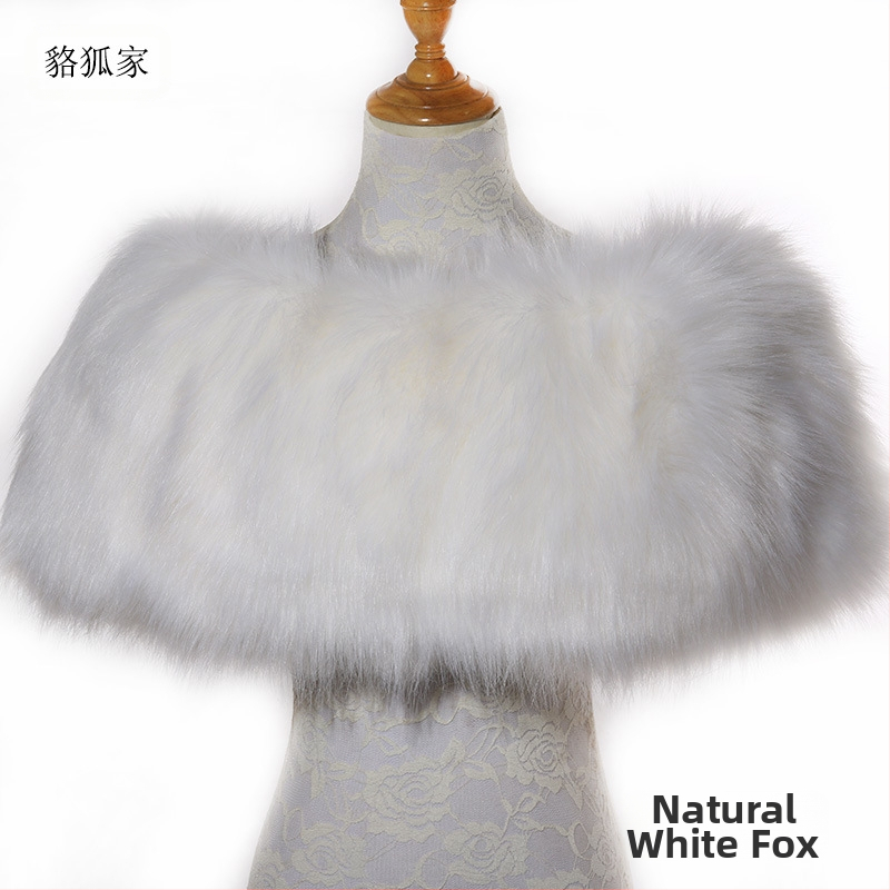 Κάπα-πούλοβερ από ακρυλικό/ψεύτικη γούνα, μονοχρωμικό σχέδιο, ζεστό, για γυναίκες, κατάλληλη για χειμώνα, άνοιξη και φθινόπωρο