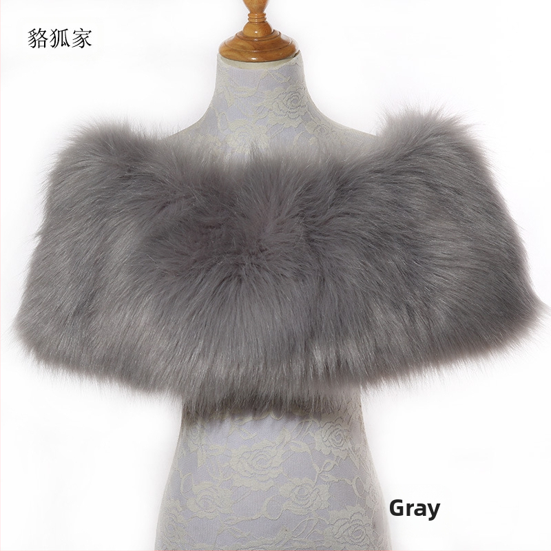 Κάπα-πούλοβερ από ακρυλικό/ψεύτικη γούνα, μονοχρωμικό σχέδιο, ζεστό, για γυναίκες, κατάλληλη για χειμώνα, άνοιξη και φθινόπωρο