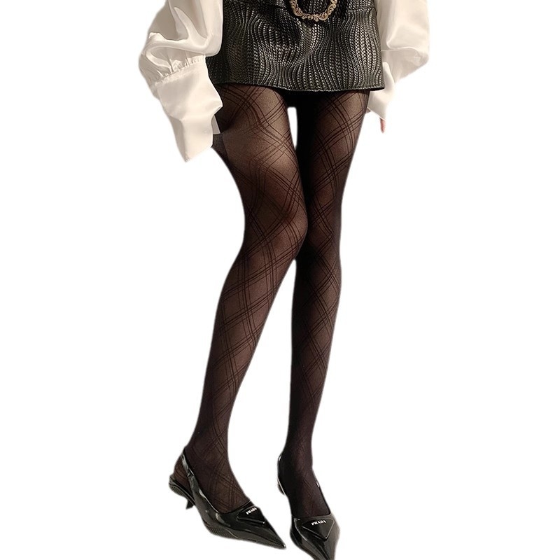 Καλσόν με μοτίβο Χάουντστοουθ, αντι-σκίσιμο, λεπτά 15D, ύφασμα Core-spun, πολυεστέρας 80–90%