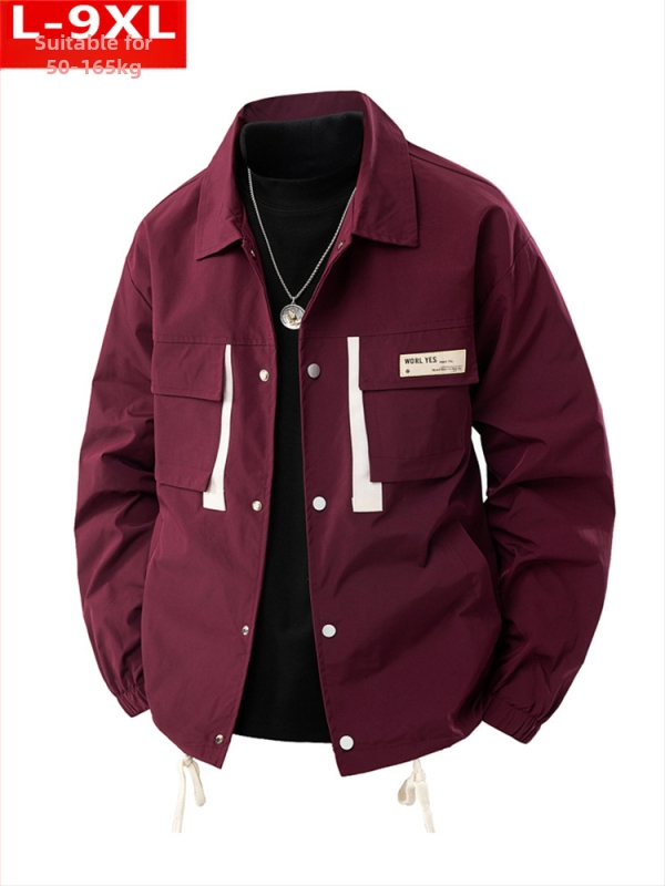 Αντρικό μπουφάν με πέτο γιακά, χαλαρή γραμμή, τσέπες με patch, μονόπετα κουμπώματα, πολυεστερικό ύφασμα