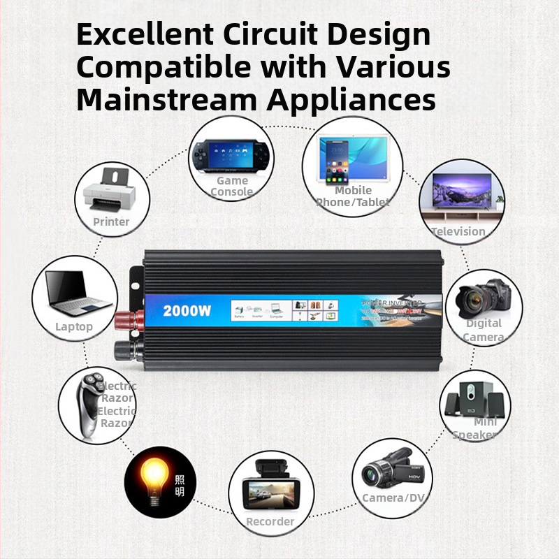 Keithia автомобилен инвертор 12V/24V/48V/60V към 220V, 500W/1000W/2000W