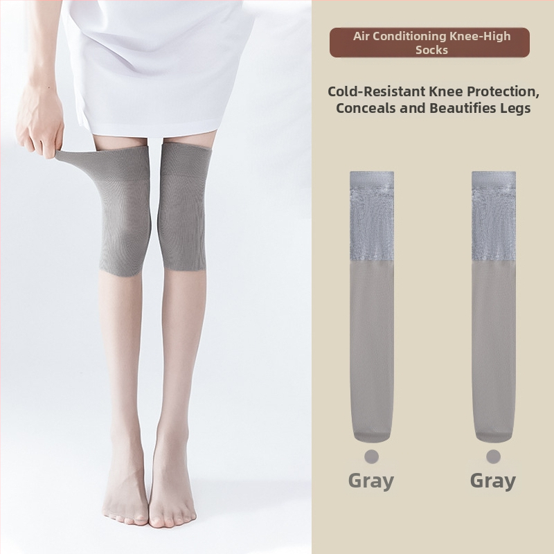 Γυναικείες κάλτσες μέχρι το γόνατο από νάιλον, λεπτές, 15D, με αντιολισθητική σιλικόνη, αντιτριβή