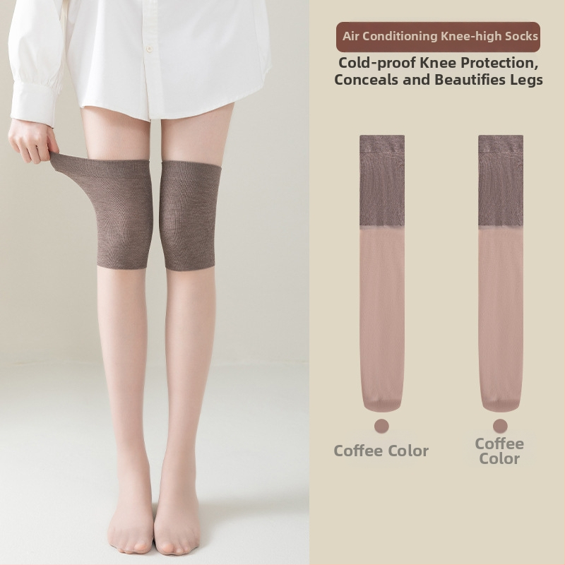 Γυναικείες κάλτσες μέχρι το γόνατο από νάιλον, λεπτές, 15D, με αντιολισθητική σιλικόνη, αντιτριβή