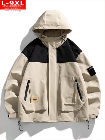 Ζακέτα με κουκούλα σε στιλ Hong Kong, φαρδιά γραμμή, φερμουάρ εμπρός, πολυεστερικό ύφασμα, επένδυση πολυεστέρα, κατάλληλη για Άνοιξη-Φθινόπωρο