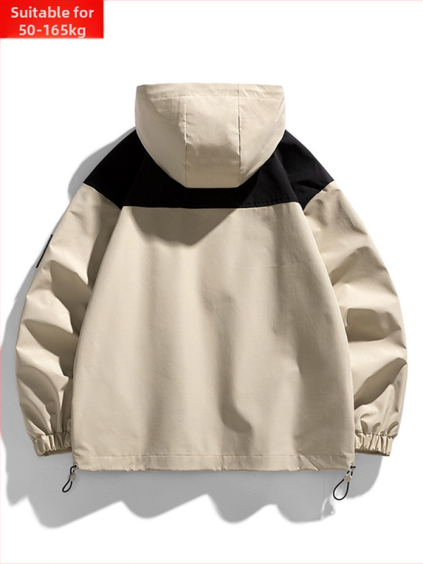 Bunda s kapucňou v hongkonskom štýle, voľný strih, predný zips, polyesterový materiál, podšívka polyester, vhodné na jar a jeseň