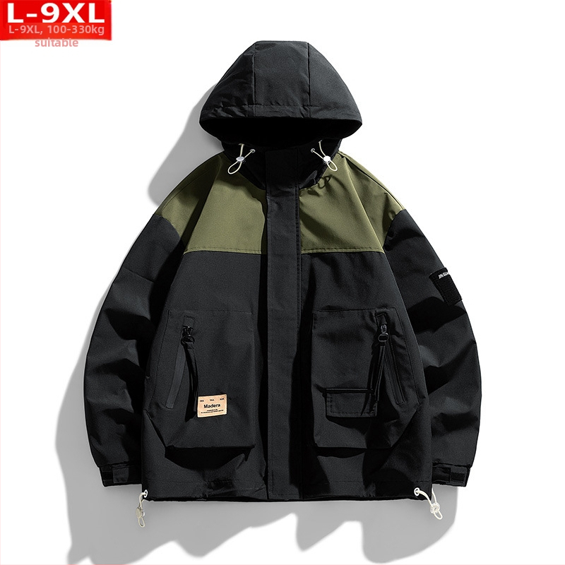 Ζακέτα με κουκούλα σε στιλ Hong Kong, φαρδιά γραμμή, φερμουάρ εμπρός, πολυεστερικό ύφασμα, επένδυση πολυεστέρα, κατάλληλη για Άνοιξη-Φθινόπωρο