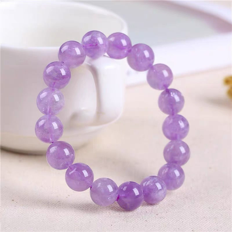 Γυναικείο βραχιόλι από αμέθυστο κρύσταλλο, λεβάντα απόχρωση, σε σχήμα ζώου/ζωδιακού κύκλου, χειροποίητο αξεσουάρ για το χέρι