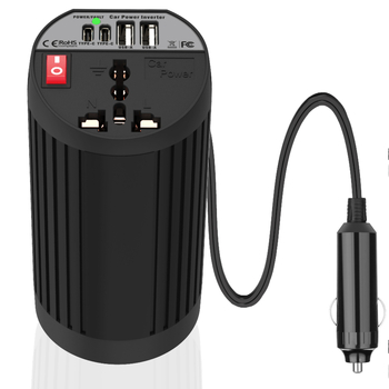 Автомобилен инвертор 200W, 12V вход, 220V/110V изход, USB-C бързо зареждане, ефективност над 90%