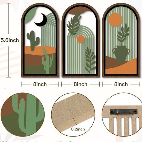 Ξύλινο διακοσμητικό κρεμαστό για οικιακή διακόσμηση με αφηρημένη τοιχογραφία; Υλικό: Poplar board; Κατηγορία: χειροποίητα κρεμαστά; Ιδανικό δώρο για γάμο, γενέθλια, αποφοίτηση
