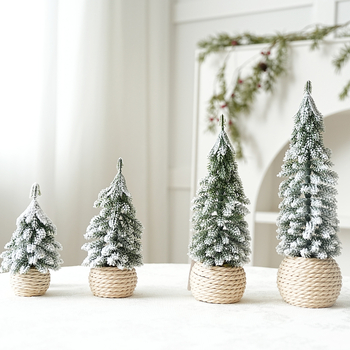 Darbalaukio mini Kalėdų eglutės papuošalas su PE flockingu, Prekės ženklas Yihan, Kategorija: Kalėdinė eglutė, Paskirtis: Darbalaukis