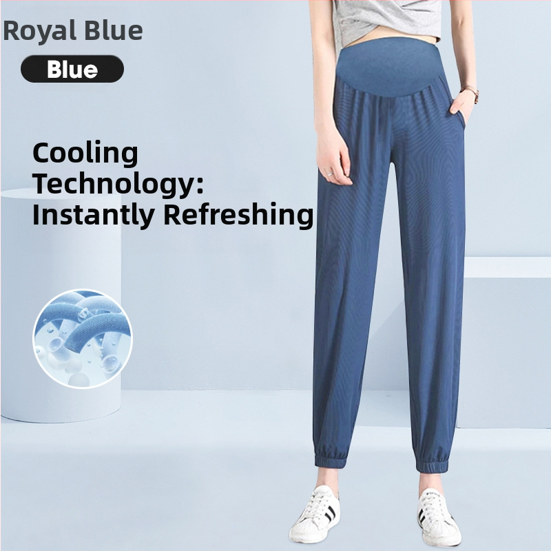 Майчин панталони с къс крак, тънка полиестерна материя със спандекс за коремна опора, свободен силует