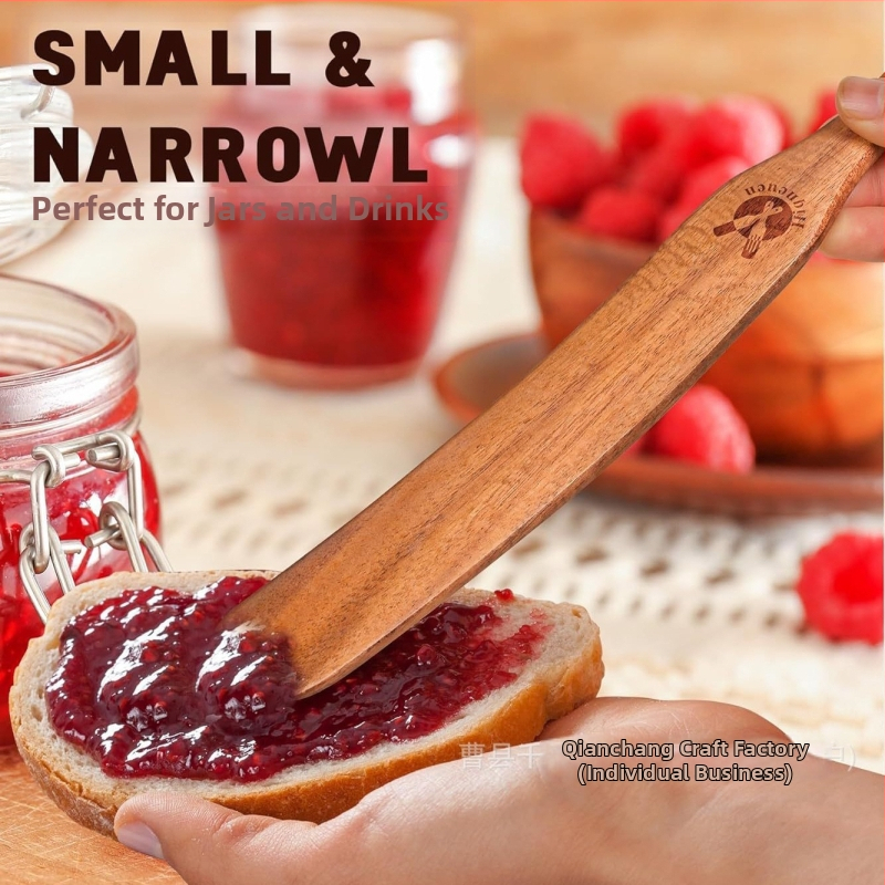 Drevená kuchynská špachtľa s držiakom na miešanie cesta, cestovín a šalátov – možnosť potlače loga, značka Qianchang