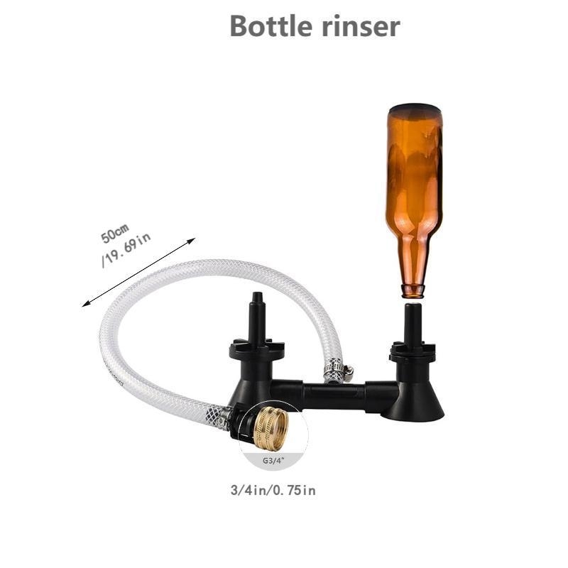 Rankinis butelių plovimo įrenginys East Hall Laurel Double Blast mažo burnos skersmens buteliams