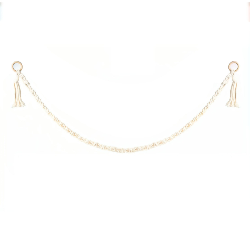 Μποέμικη πλεκτή αλυσίδα αποθήκευσης παιχνιδιών – προσαρμόσιμη, ύφασμα, χωρίς λογότυπο, για καπέλα, κούκλες, κάλτσες και φωτογραφίες