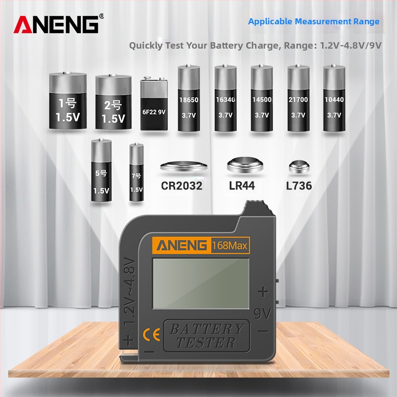 ANENG тестер за батерии с дигитален дисплей, тест за капацитета на батерията, многофункционален електрически тестер, произход Гуандун