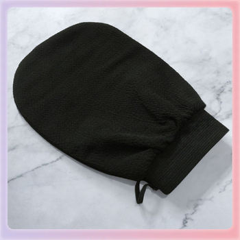 Απολεπιστικό γάντι μπάνιου από ίνες φυτικής προέλευσης, μονόστρωτο, διπλής όψης με τραχιές κόκκους άμμου για μασάζ πλάτης