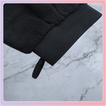 Απολεπιστικό γάντι μπάνιου από ίνες φυτικής προέλευσης, μονόστρωτο, διπλής όψης με τραχιές κόκκους άμμου για μασάζ πλάτης