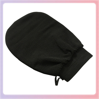 Απολεπιστικό γάντι μπάνιου από ίνες φυτικής προέλευσης, μονόστρωτο, διπλής όψης με τραχιές κόκκους άμμου για μασάζ πλάτης