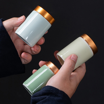 Keramička posuda za čaj s Celadon završetkom i poklopcem od legure, otporna na vlagu, mogućnost ispisa logotipa