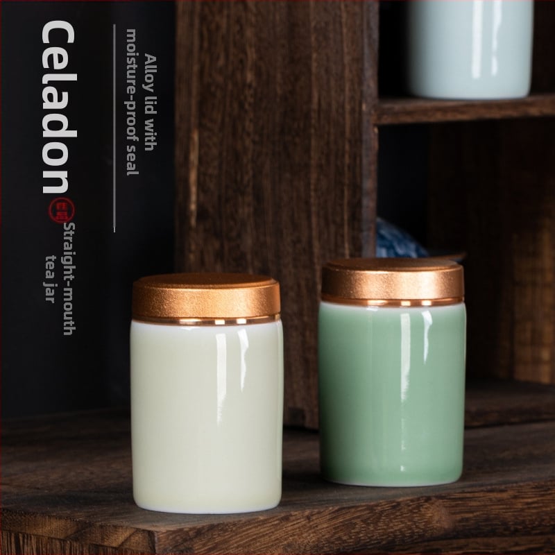 Keramička posuda za čaj s Celadon završetkom i poklopcem od legure, otporna na vlagu, mogućnost ispisa logotipa