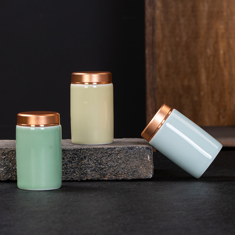 Keramička posuda za čaj s Celadon završetkom i poklopcem od legure, otporna na vlagu, mogućnost ispisa logotipa