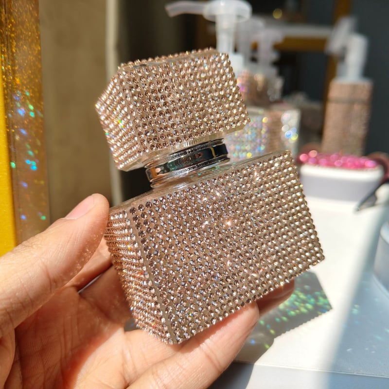 CZOOL Διακοσμημένο με διαμάντια, επαναφορτιζόμενο μπουκάλι σπρέι αρώματος