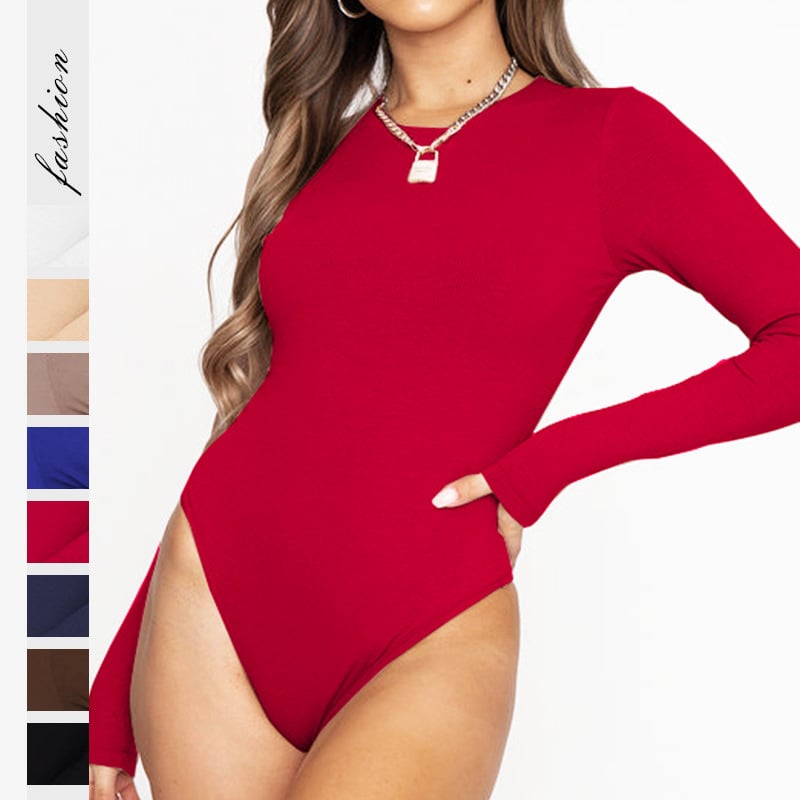 Moterų Milk Silk bodysuit su ilgomis rankovėmis, 3/4 ilgio kelnės, vidutinio aukščio juosmuo, gatvės stilius