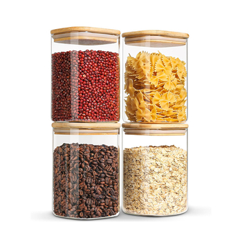 Γυάλινο σφραγισμένο βάζο για τσάι και καραμέλες, τετράγωνο σχήμα, 501-800 ml, ασφαλές για φούρνο μικροκυμάτων