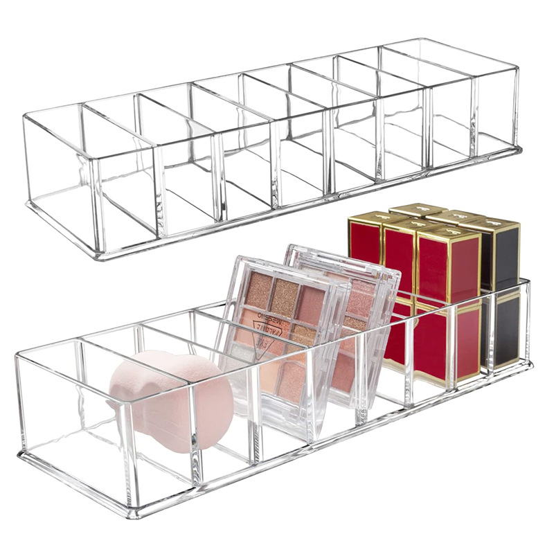 Ακρυλική θήκη αποθήκευσης παλέτας σκιάς ματιών – πλαστικός οργανωτής μακιγιάζ, μοντέρνος μινιμαλισμός, κυκλοφόρησε το 2024.