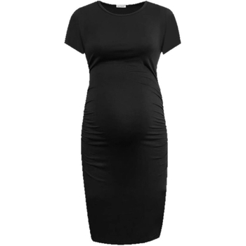 Майчинска рокля с кръгло деколте, ръкави ¾, молив стил, средна дължина, полиестер-еластан смес