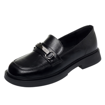 Γυναικείοι loafers, στρογγυλή μύτη, PU επάνω μέρος, άνετο στυλ, 3-6 εκ φαρδύς τακούνι, σόλα από καουτσούκ