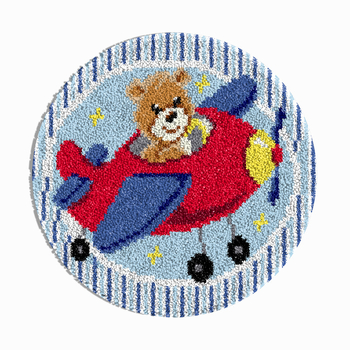 Kör alakú állatmotívumos hímzőkészlet | akril szál | kartoon/anime minta | keresztszemes készlet | nappali, hálószoba, gyerekszoba számára