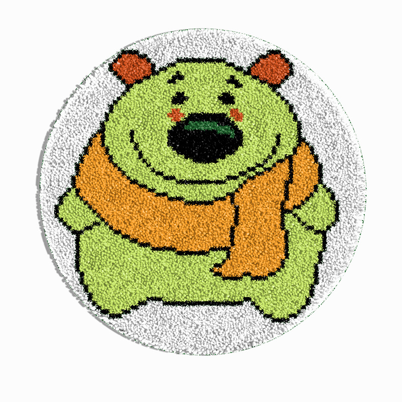 Kör alakú állatmotívumos hímzőkészlet | akril szál | kartoon/anime minta | keresztszemes készlet | nappali, hálószoba, gyerekszoba számára