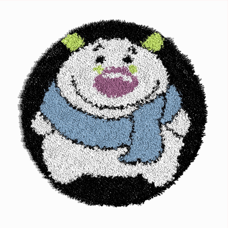 Kör alakú állatmotívumos hímzőkészlet | akril szál | kartoon/anime minta | keresztszemes készlet | nappali, hálószoba, gyerekszoba számára