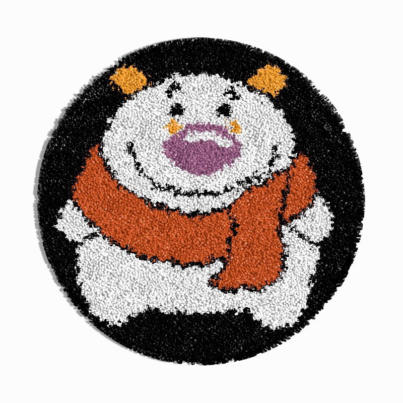 Kör alakú állatmotívumos hímzőkészlet | akril szál | kartoon/anime minta | keresztszemes készlet | nappali, hálószoba, gyerekszoba számára