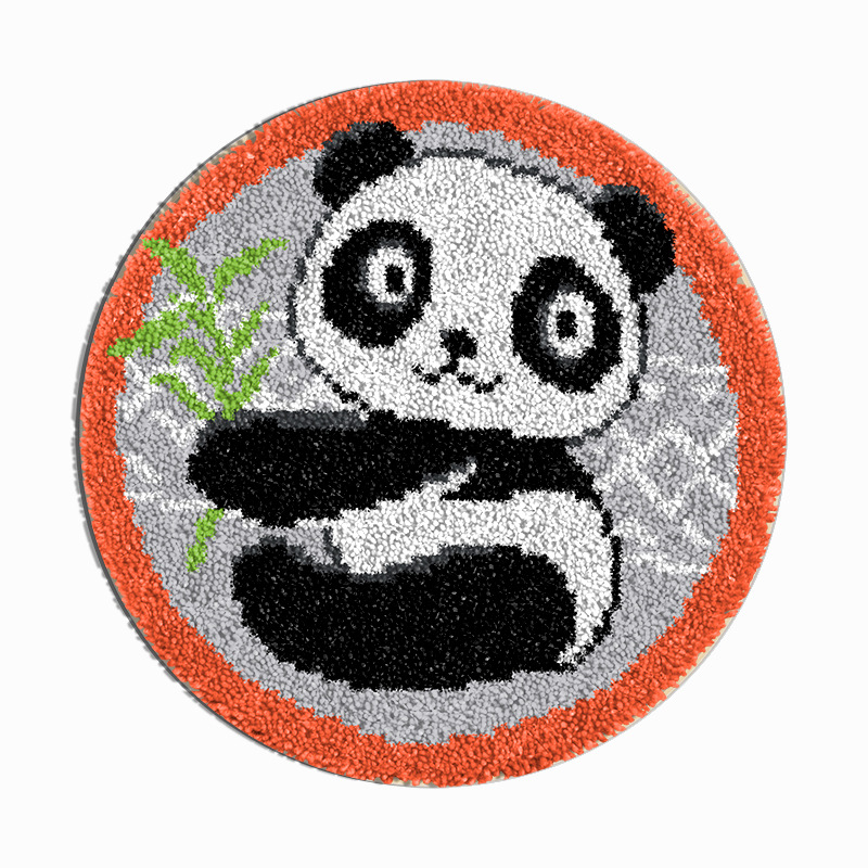 Kör alakú állatmotívumos hímzőkészlet | akril szál | kartoon/anime minta | keresztszemes készlet | nappali, hálószoba, gyerekszoba számára