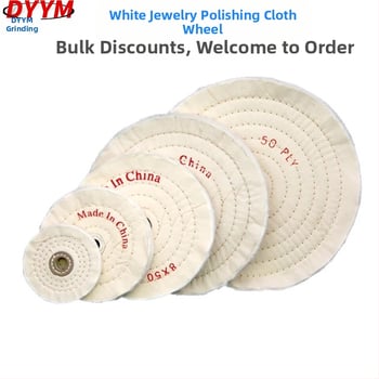 Полировачно колело за бижута, памучна тъкан, без абразиви, вътрешен диаметър 10, твърдост: памучна тъкан