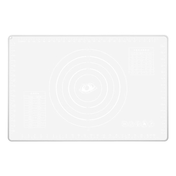 Seminex силиконова подложка за месене – хранително-качество, удебелена, неприлепваща, за разточване и приготвяне на пелмени, с измервателна скала и възможност за персонализирано лого