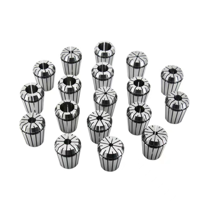 Set ER20 collet, 15 buc., conicitate de 8°, oțel rapid, precizie 0.015 mm