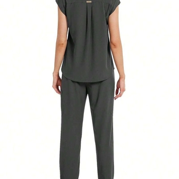 Ανδρικό σετ Corduroy με γιακά στήριξης και παντελόνια, ανθεκτικό στη φλόγα, για διοικητική/δικαστική χρήση, Άνοιξη 2025