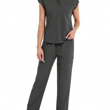 Ανδρικό σετ Corduroy με γιακά στήριξης και παντελόνια, ανθεκτικό στη φλόγα, για διοικητική/δικαστική χρήση, Άνοιξη 2025