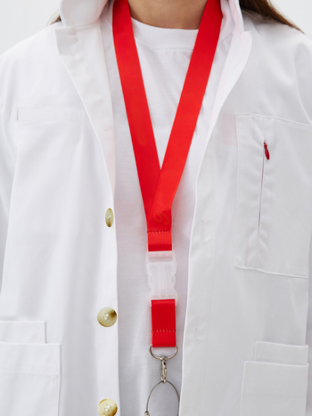 Γυναικείο εξωτερικό ιατρικό ρούχο με γιακά-πέτο, μακριά μανίκια, πολυεστέρας με απομάκρυνση υγρασίας