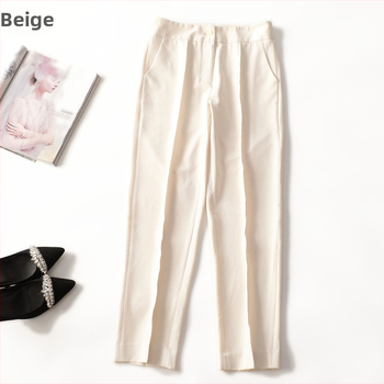 Γυναικεία άνετα μακριά παντελόνια, μεσαίας μέσης, κομψό στυλ πόλης, φθινόπωρο 2025