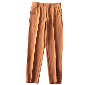 Γυναικεία άνετα μακριά παντελόνια, μεσαίας μέσης, κομψό στυλ πόλης, φθινόπωρο 2025