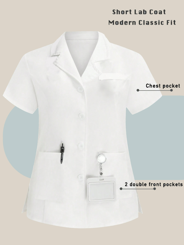 Cmeina Unisex κοντομάνικο τοπ, απομακρύνει την υγρασία, πολυεστέρας 95%+, ιατρικές στολές/εργαζόμενη ένδυση, Καλοκαίρι 2025