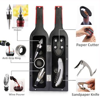 Nerūsējošā tērauda jūras zirga formas atslēgu komplekts – daudzfunkcionāls dzērienu komplekts, zīmols Five, 5 komponenti, 5 komplekti, izlaišanas vasarā 2013